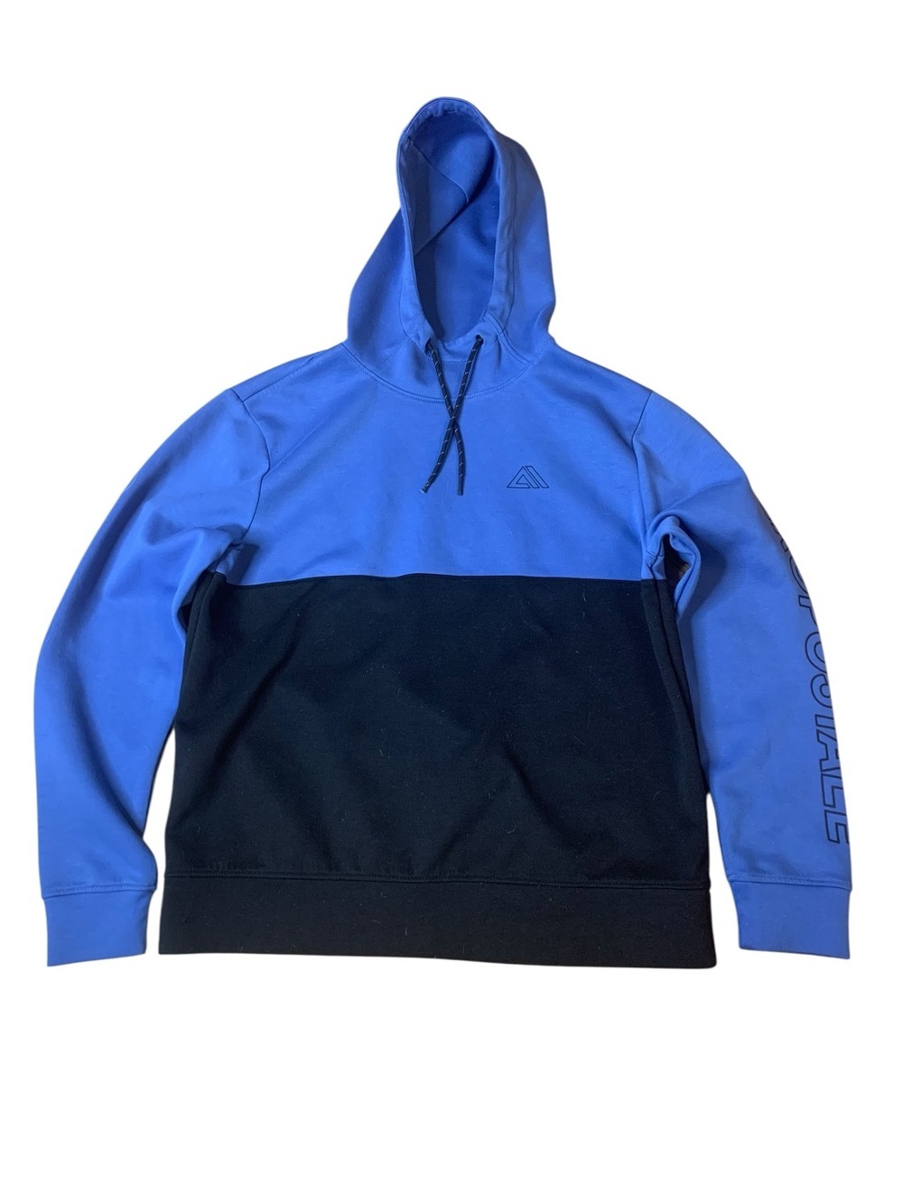 Aeropostale Men's Colorblock Pullover Hoodie | Blue & Black | Size L